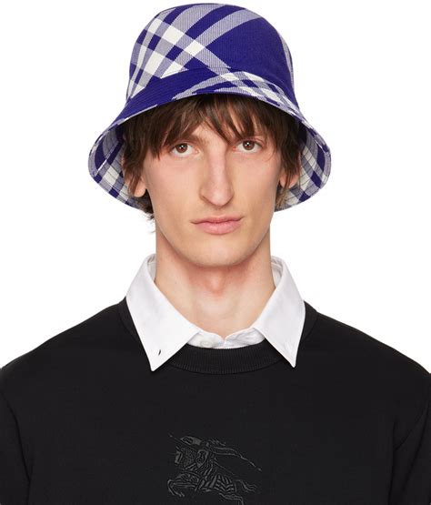 burberry bucket hat blue and orange|burberry check wool bucket hat.